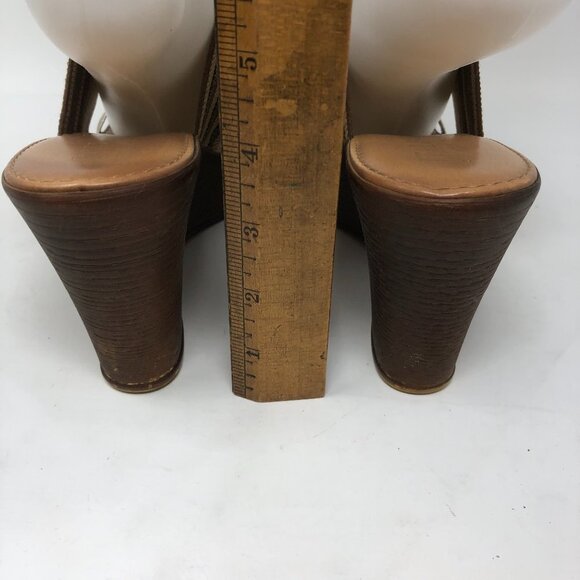 Italian Shoemakers Metallic Wedge Sandals 11 - Picture 7 of 10